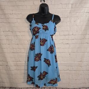 Sourpuss Y2k American Traditional rose tattoo milkmaid Babydoll dress M Retro